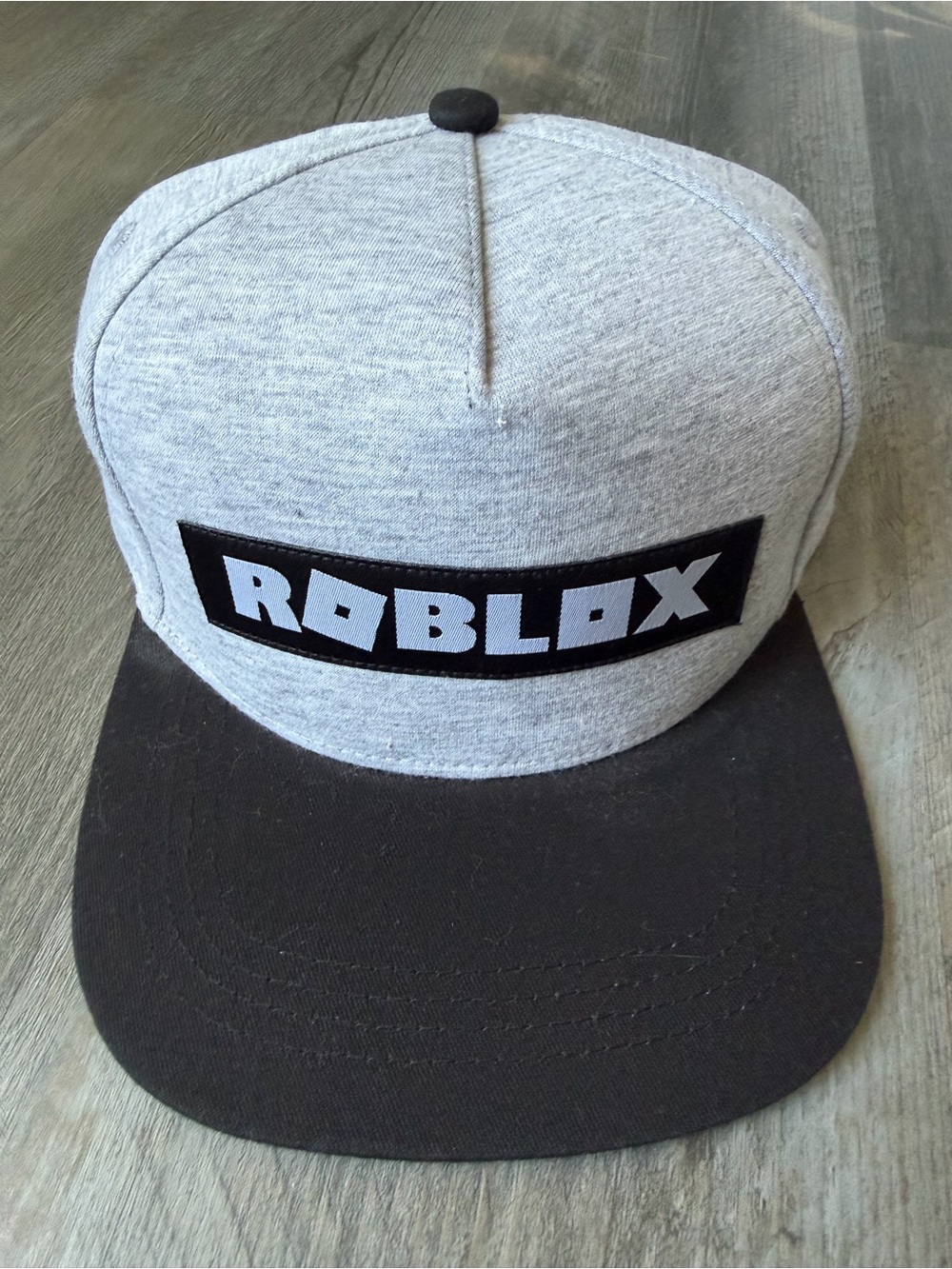 Roblox Snapback Hat Kids Gray Black Adjustable Baseball Cap